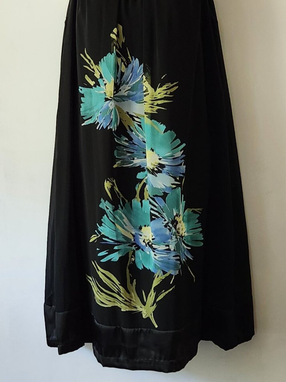 Connected Apparel sz 12 tank dress black floral VGUC - Picture 2 of 3